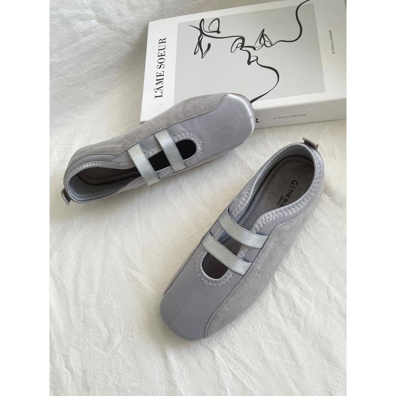 2025 Spring and Autumn New Square Head Satin Gentle Evening Wind Mary Jane Shoes Light Mouth Soft Sole Ballet Flat Single Shoes Women