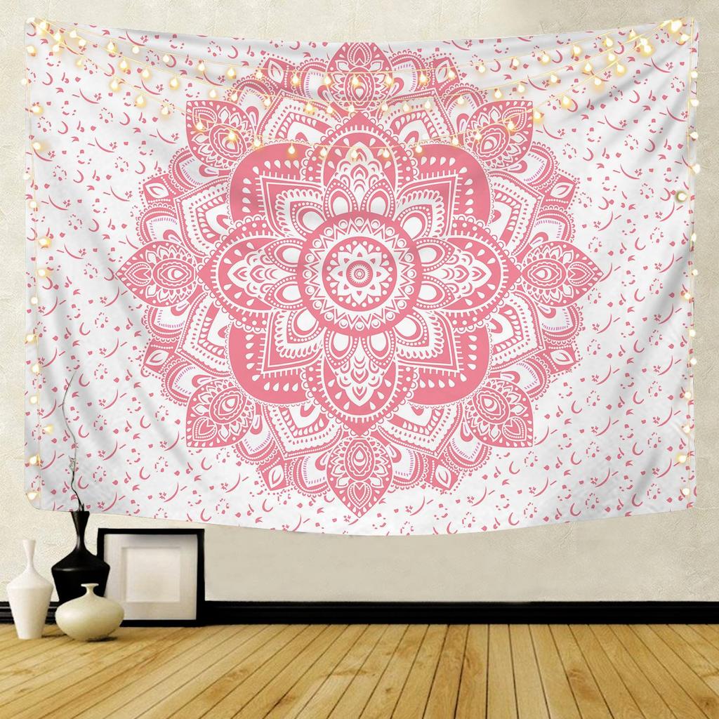 Large Mandala Pattern Indian Tapestry Wall Hanging Decoration Bohemian Beach Towel Polyester Thin Blanket Yoga Shawl Travel  Mat