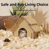 Natural Wooden Hamster House Durable Cage Decor New Small Pets Hideaway  for Chinchilla