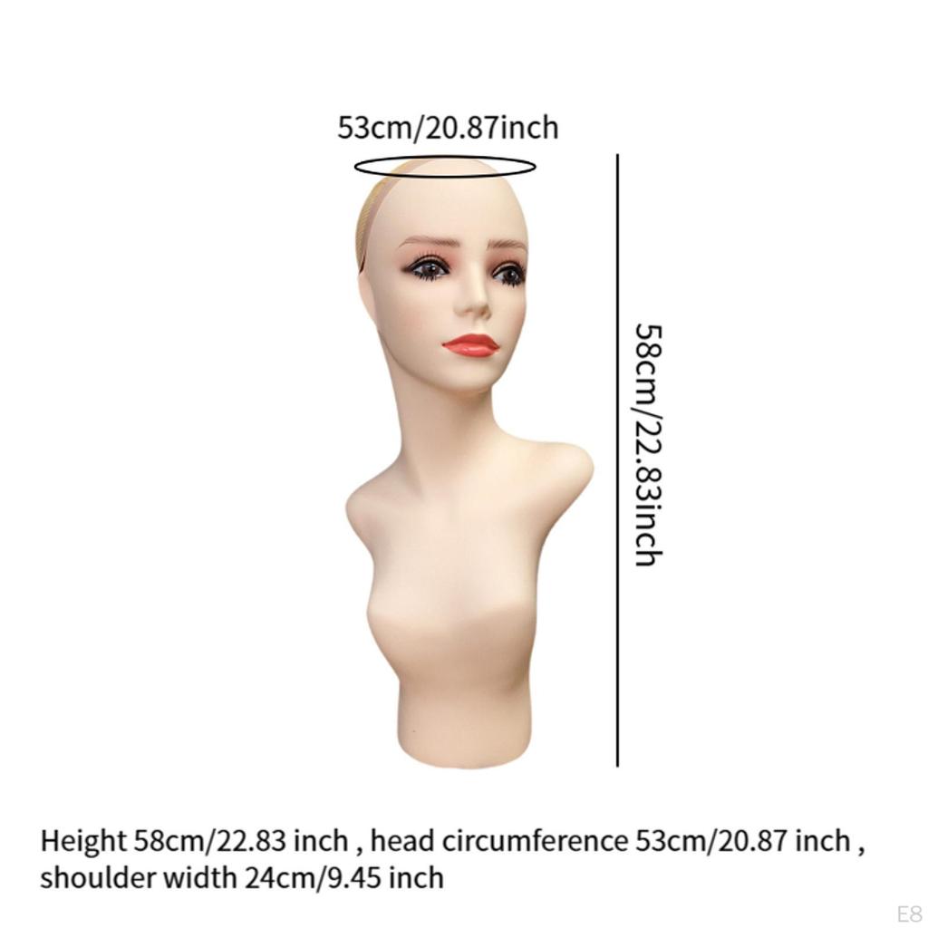 Display Model Mannequin Head with Shoulder for Jewelry And Scarves