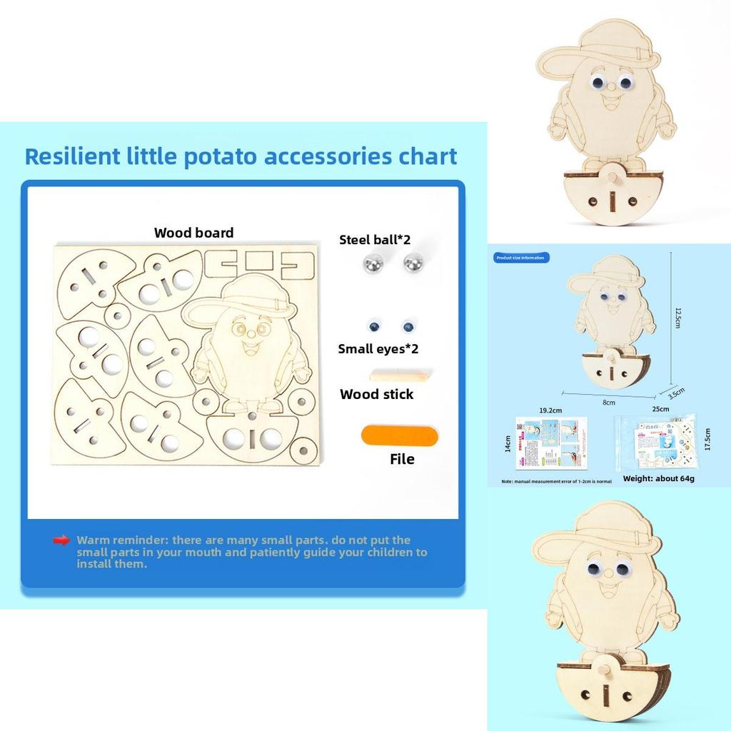 Creativity Wooden Potato Image Tumbler Assembly Set Children Puzzle Toys For Kids Educational Handson Learning Set