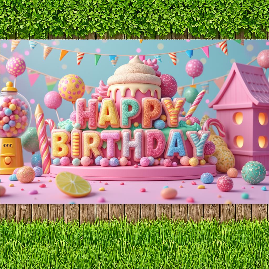 3D Letters Party Decoration Celebration Banner Event Banner for Party Celebration Candy Party