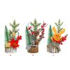 Mini Christmas Tree Desktop Decor Home Table Top Tree Ornament Xmas Decoration