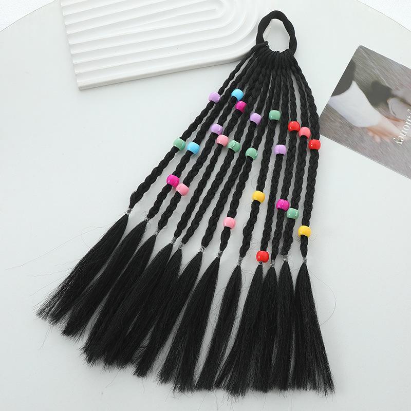 1PC New Lovely Girls Braided Wigs Ponytail Headbands Rubber Bands Hair Bands Headwear Kids Hair Accessories Hair Ornament