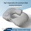 Inflatable U-shaped Travel Neck Pillow - Portable, Ergonomic, Height-Adjustable, Storable Milk Silk Design