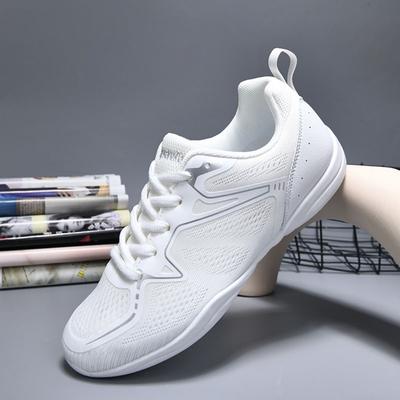 White Sneakers Women White Bodybuilding Sports Shoes Women's Cheerleading Shoes Comfortable Breathable Competition Shoes Woman