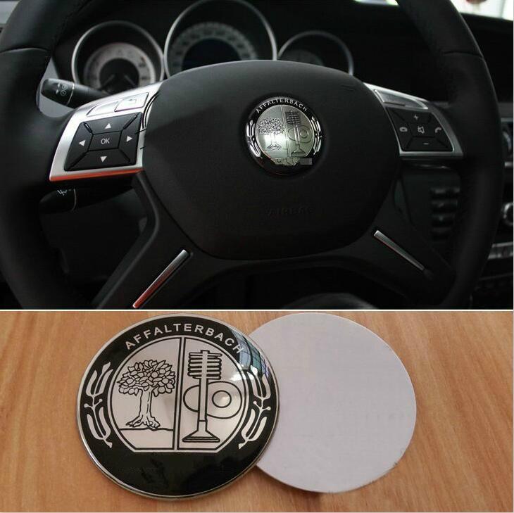 

1pcs Appletree Steering Wheel Badge 52mm Emblem Sticker For Me///rce///.des серебряный