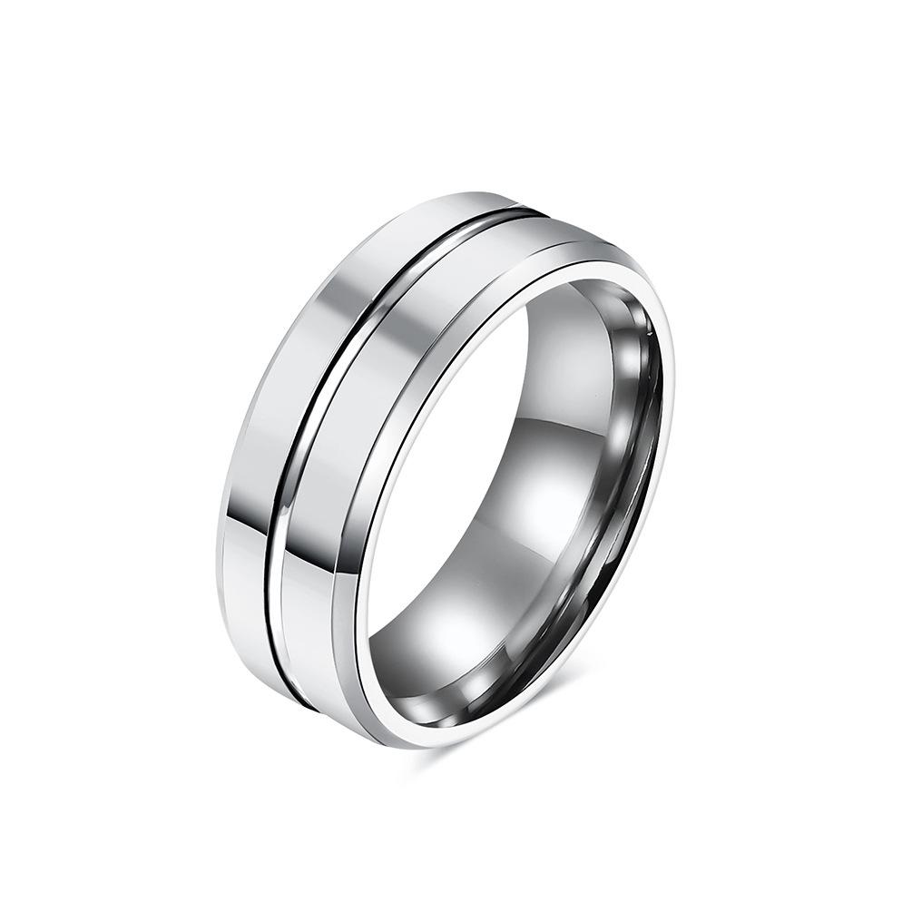 Simple Mirror 8mm Tungsten Steel Ring Men s Light Luxury Cold Advanced Sense Tungsten Gold Non-fading Jewelry Tungsten 7#