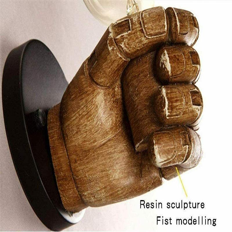 Kreative Retro E27 LED Antike Harzfaust Wandleuchte Europäischer Stil Bar Restaurant Café Dekorative Wandleuchte Linke und Rechte Hand