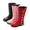 Girls Boots Autumn and Winter New Korean Version Children's High Boots Plus Velvet Little Girl Princess Long Boots