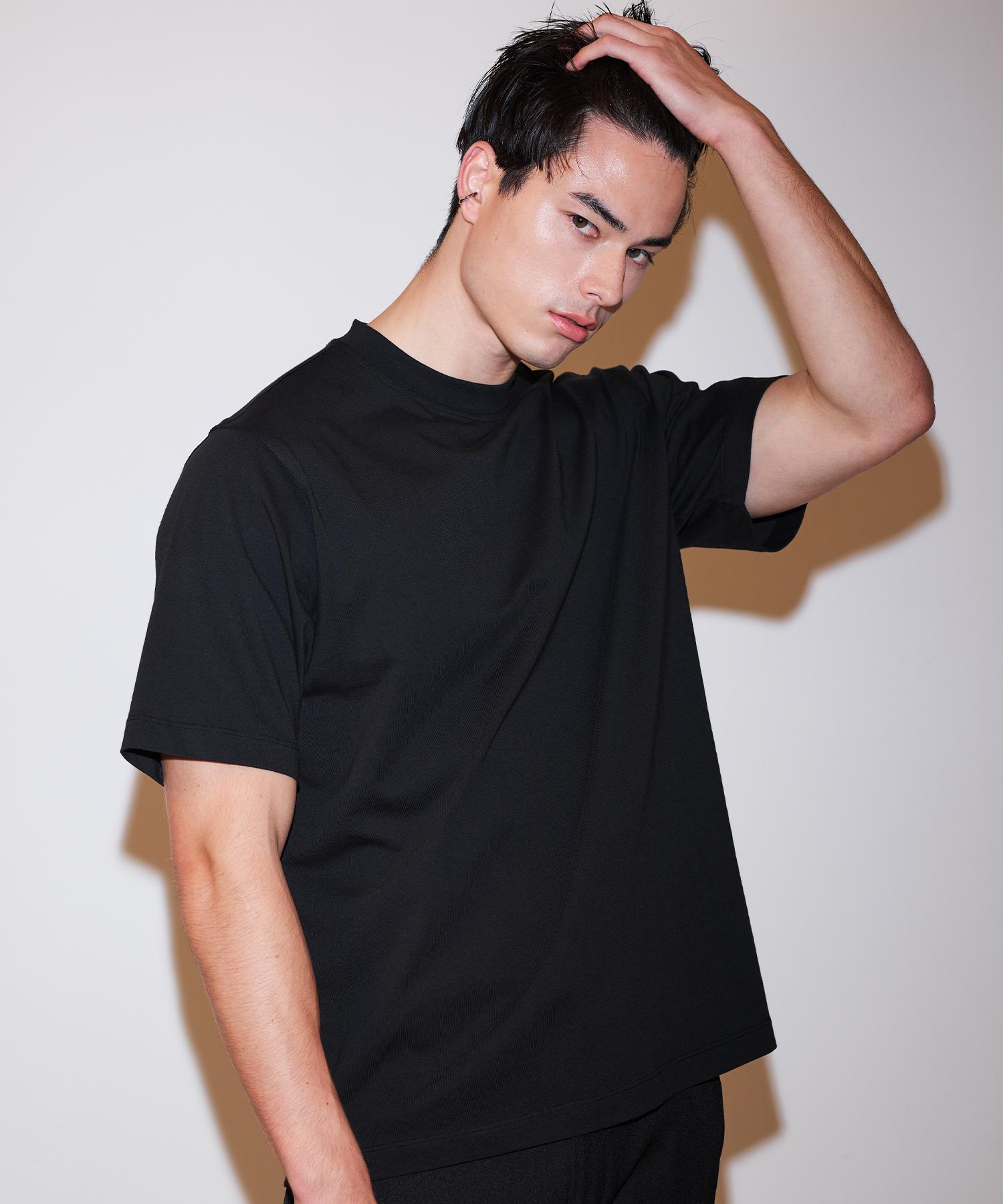 Pinned Look Clerestory Moke Neck Top(Black) L