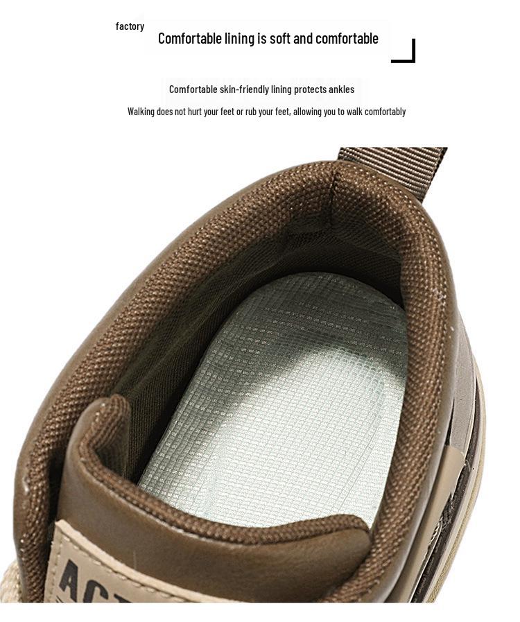 Men's High-Top Leather Martin Boots - Trendy, Non-Slip, Casual, Versatile Short Boots for Autumn