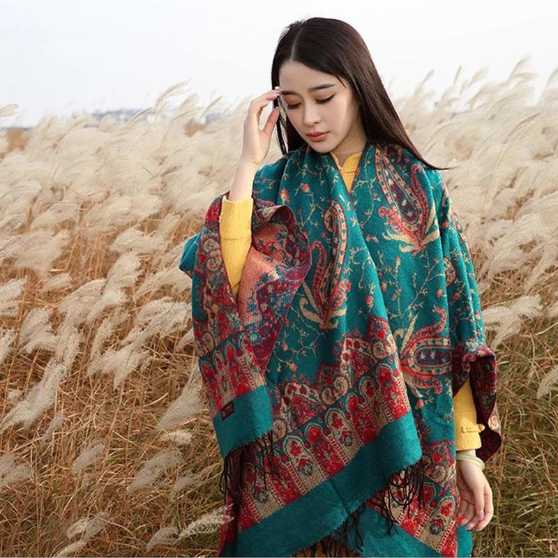 K pokožke šetrný a priedušný Teplý a všestranný Domáci, Jesenný a zimný Dámsky cestovný šál, Hrubý plášť, Klimatizačná deka