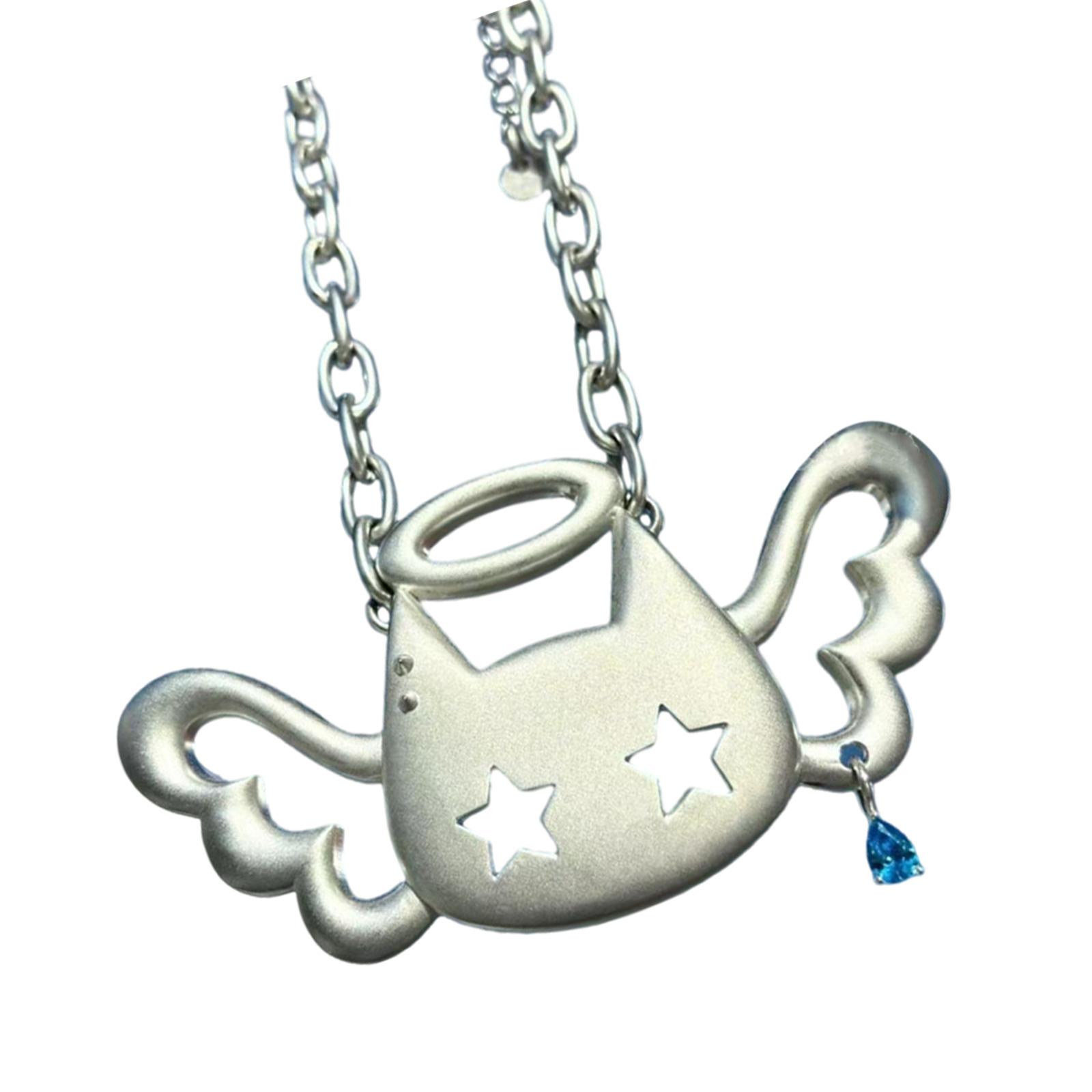 

Stylish Angel Wing Necklace Women Neckchain Elegant Alloy Jewelry Lightweight Design for Everyday Wear and Gift Giving