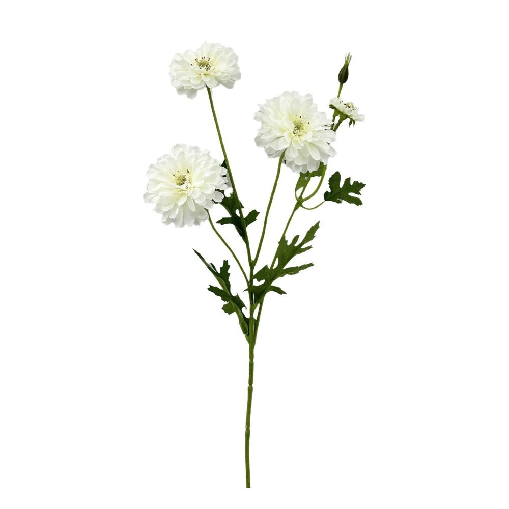 

54CM Artificial Silk Flowers Artificial Silk 4 Heads Design Chrysanthemum Bouquet Bridal Bouquet Nordic Style белый