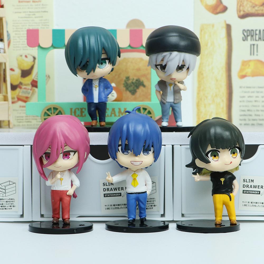 5Pcs/1Set Anime BLUE LOCK Figure Isagi Yoichi Bachira Meguru Chigiri Hyoma Nagi Seishiro Cloaked Toy Toy Model Action Figure