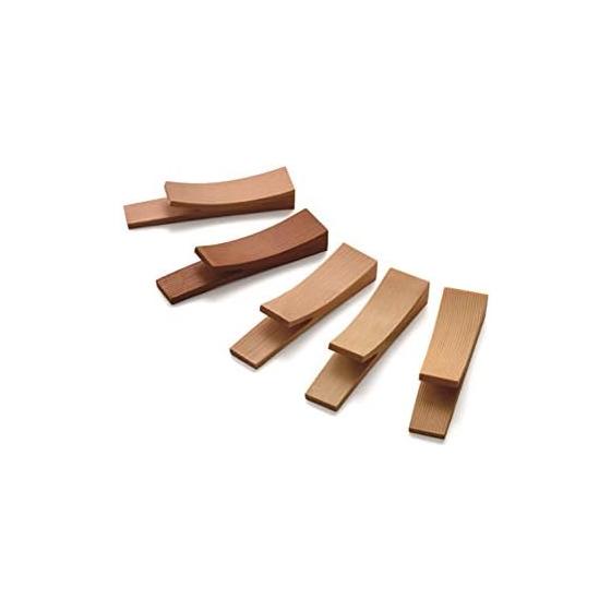 Asahineko Edamame Chopstick Rests (Set of 5) - Designed by Makoto Koizumi, Made from Kisosugi Wood with Urethane Coating