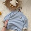 Cartoon Penguin Embroidered Half Turtleneck Long Sleeve Thickened Baby Base Layer for Boys and Girls