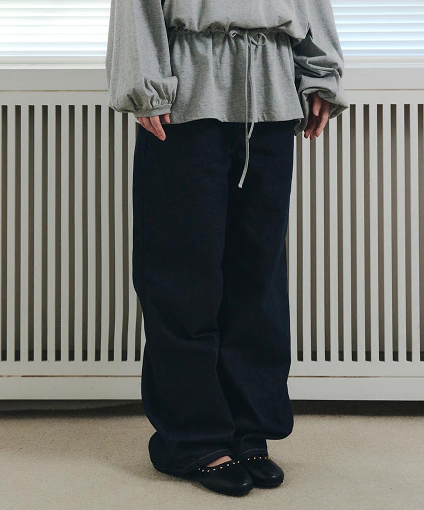 Selliteiljeu Non Fade Semi Wide Denim Pants_Indigo