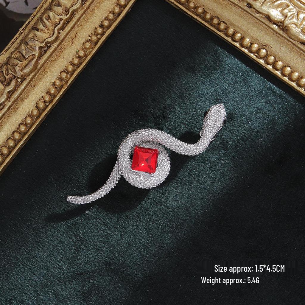 Halloween Retro Zodiac Snake Brooch - Enamel Pin Suit Accessory