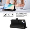 For iPhone 15 Plus Leather Case 9 Card Slots Zipper Wallet Stand Phone Cover with Wrist Strap