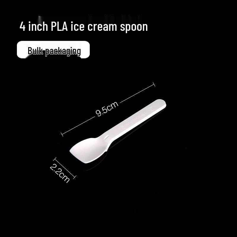 Saint Bailai 4-inch PLA Disposable Dessert Spoons, 500 Count