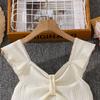 Modisches Mädchenkleid für Frühling und Sommer, Elegantes Neckholder-Spitzenbesatz-Kleid mit unregelmäßigem Saum für Kinder
