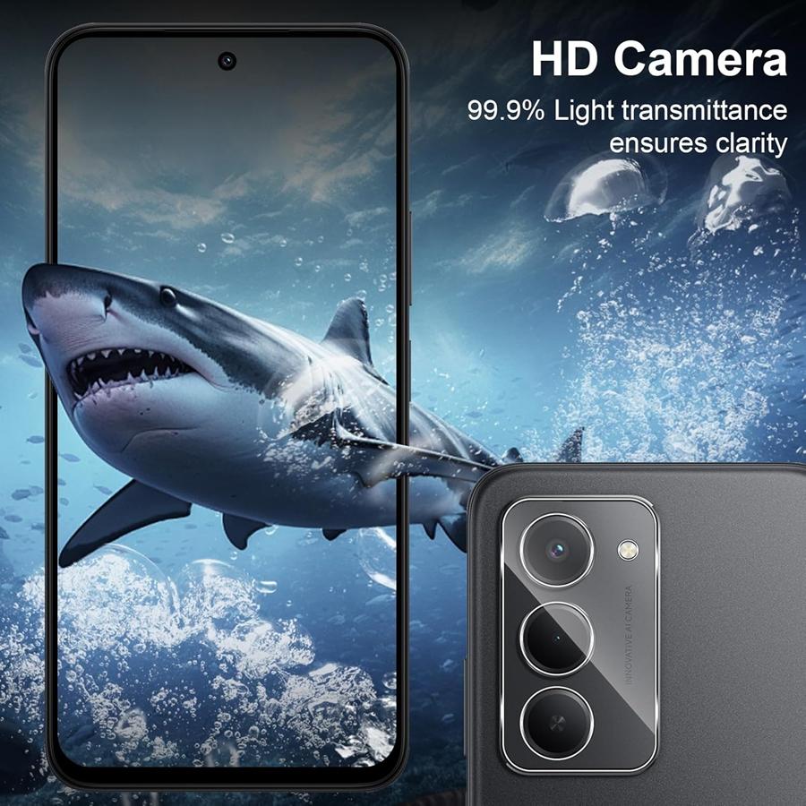 3 ks Dvouvrstvá ochrana objektivu z tvrzeného skla pro Redmi 15 15C 4G 5G A5 HD Čiré sklo Ochranná fólie na zadní fotoaparát