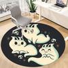 1pc Ghost Bunny Office Round Area Rug, Under Office Chairs Bedroom Living Room Home Decor, Room Deco