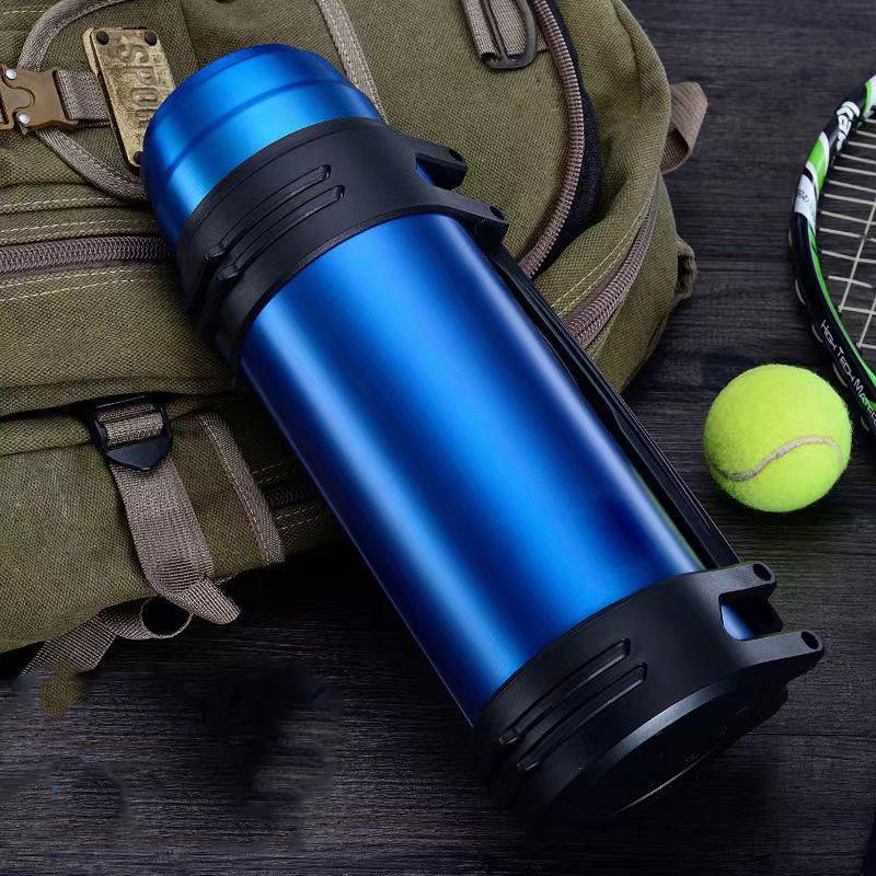 

Термос из нержавеющей стали 304, уличный термос большой емкости для мужчин и женщин, портативный автомобильный дорожный чайник, домашний термос 2L синий