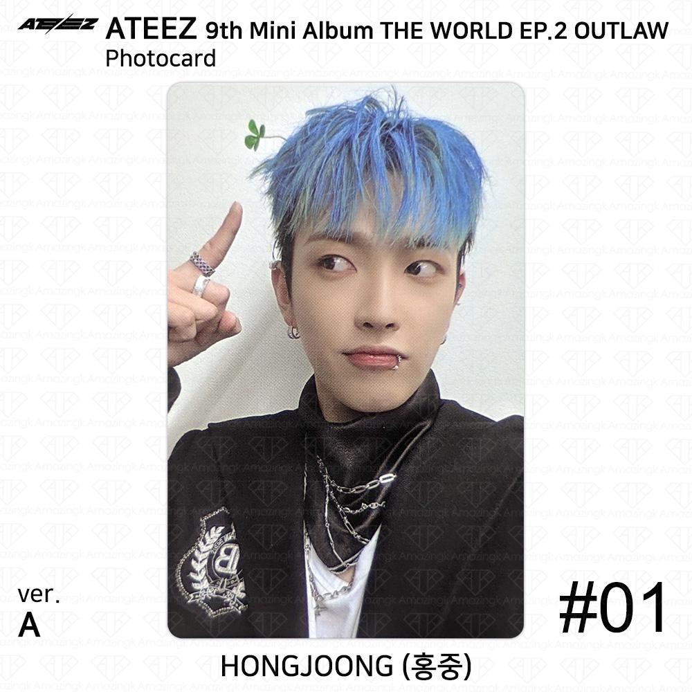 ATEEZ Noveno mini álbum THE WORLD EP.2 OUTLAW Photocard HONGJOONG SEONGHWA SAN KPOP
