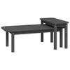 VidaXL Ensemble de tables basses 2 pcs Gris Bois massif de pin 822364