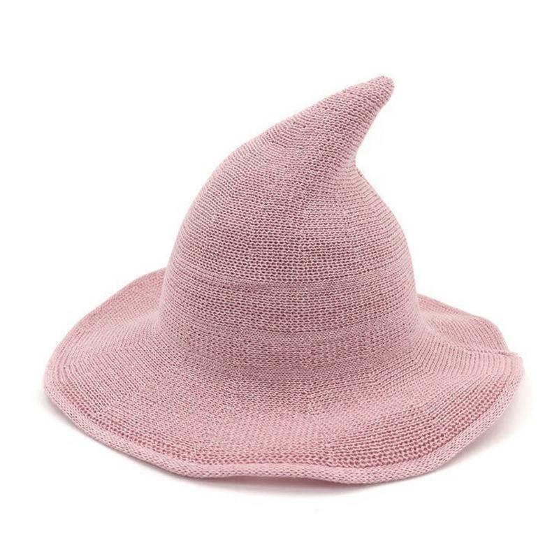 Hats: Witch hats, pointed tops, large brim hats, cotton yarn knitted wizard hats, top hats, foldable bowl hats, bucket hats