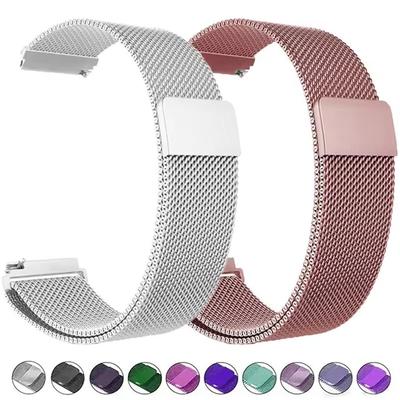 Correa Milanesa Magnética de 20 mm/22 mm para Samsung Galaxy Watch 7 6 5 4 40 44 mm Gear S3 Correa de Acero Inoxidable para Huawei GT5 Pulsera
