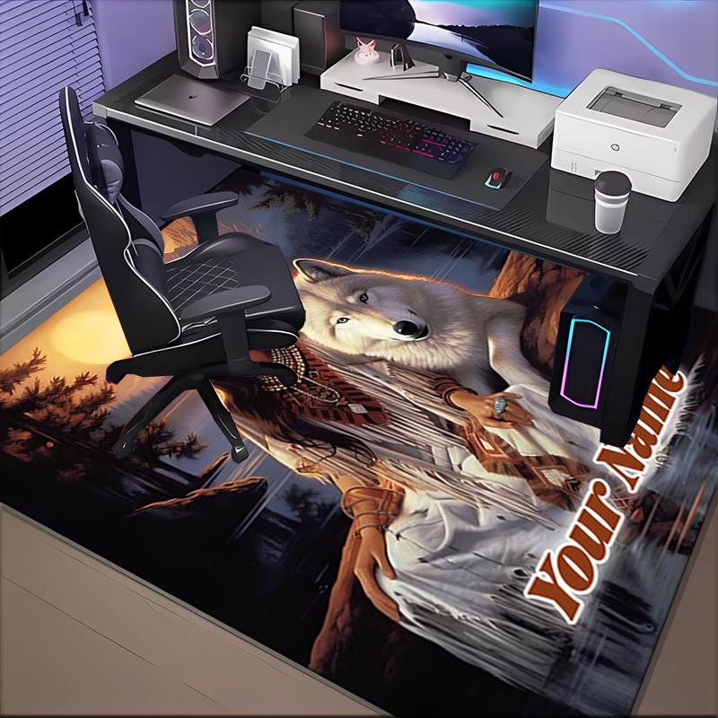 1PC Custom Name Native Spirit Connection Theme Floor Mat Ideal for Living Room, Game Rooms, Office, Bedroom,Floor Mat Playful Design113