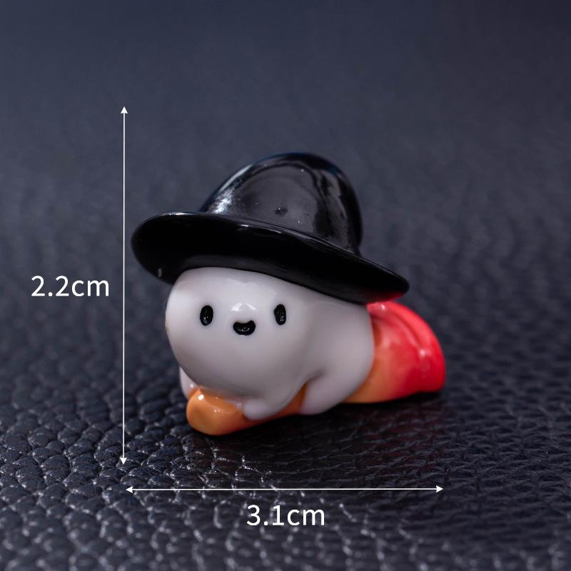 Halloween Ghost Decoration Skull Pumpkin Angel Candle Ghost Action Figure Hand Micro Landscape Desktop Resin Decoration