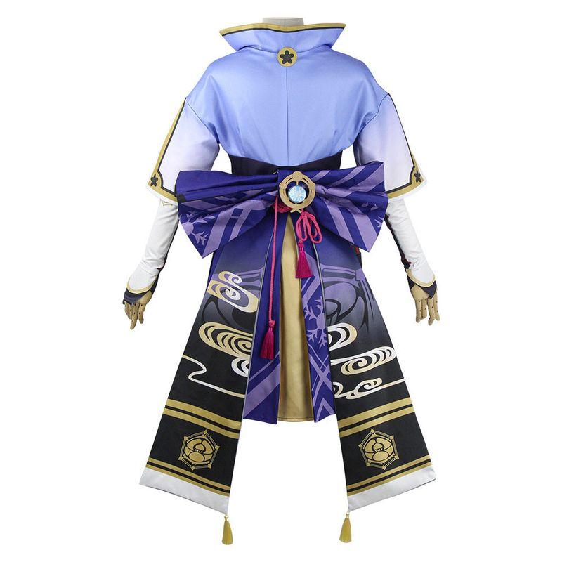 Genshin Impact Cosplay Costume for Women, Kamisato Ayaka Inazuma Lady Cosplay, 2D Character Role-Playing Stage Outfit
