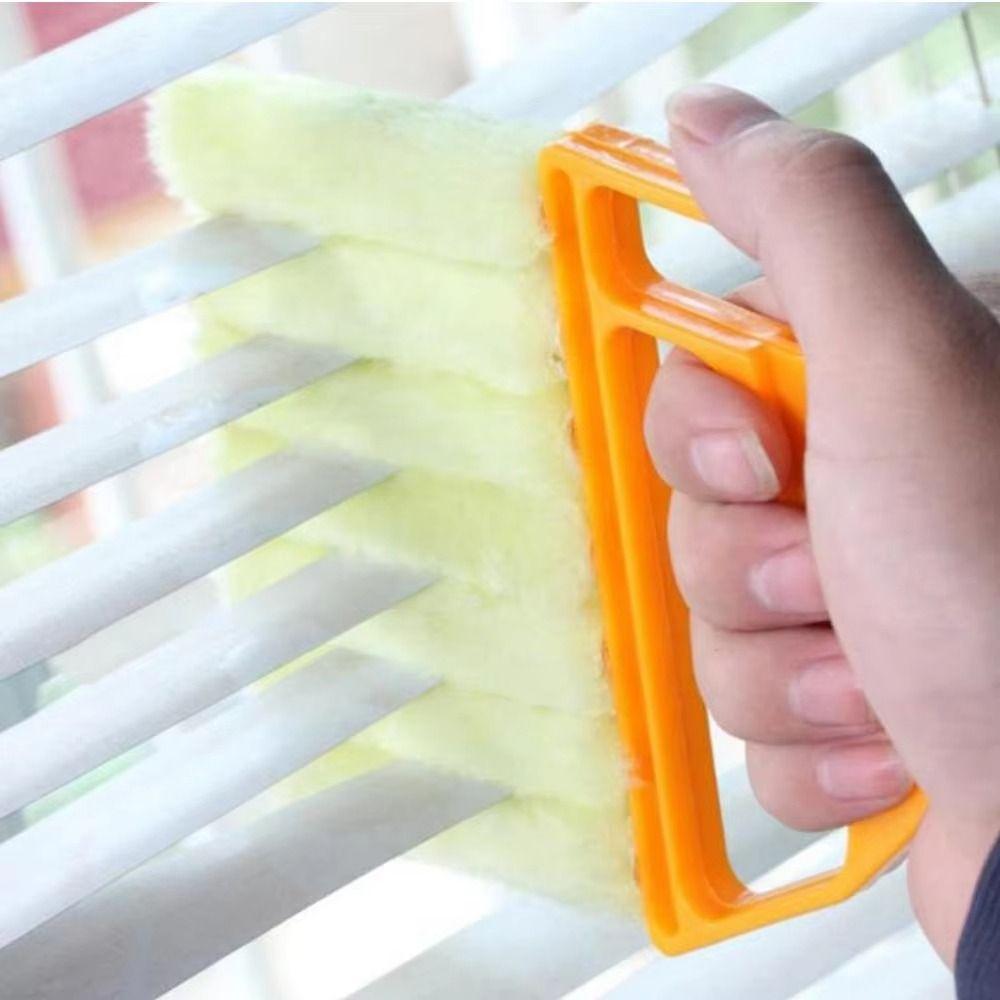 5PCS 7 Slats Brush Washable Window Cleaner Car Window Groove Cleaner  Air Conditioner
