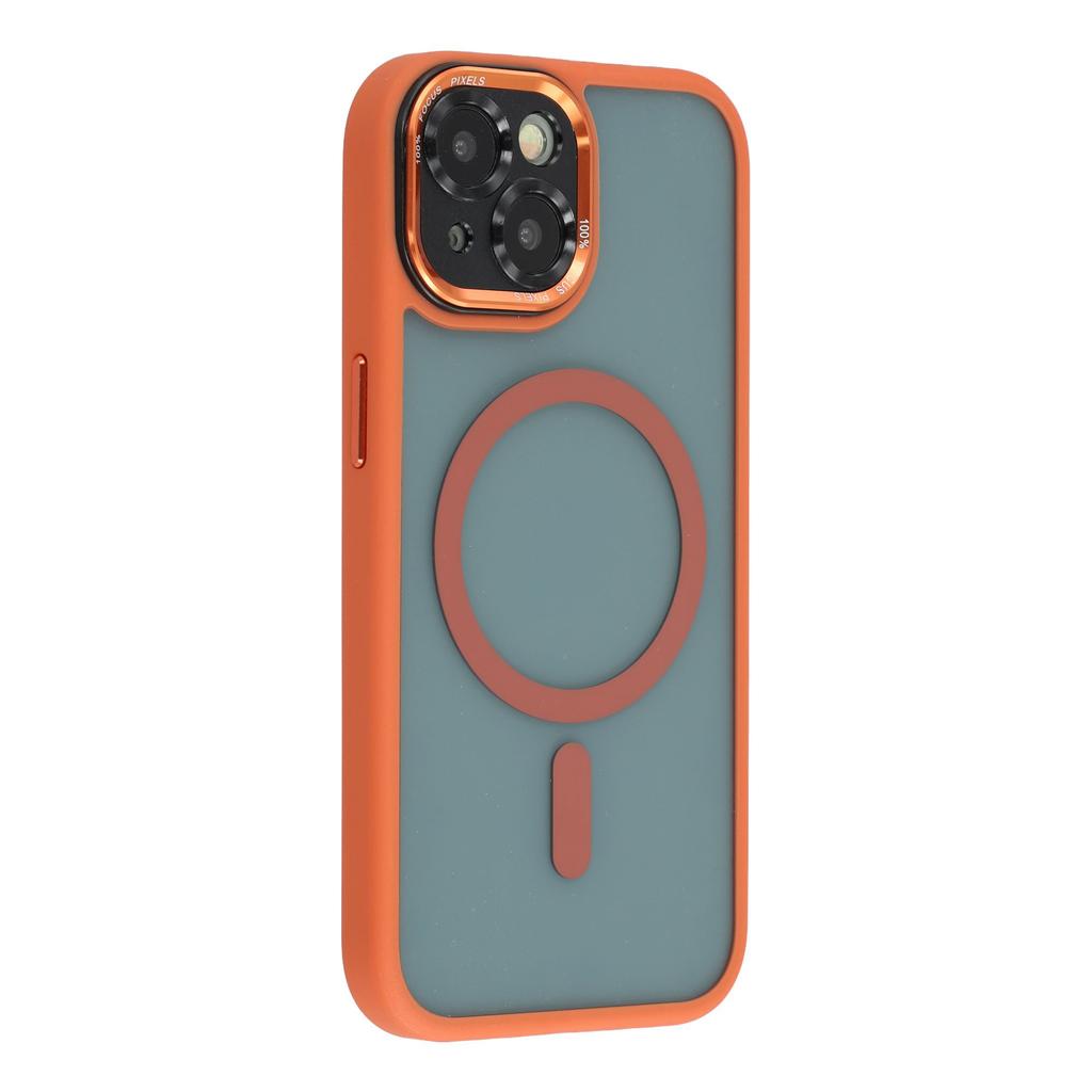 For iPhone 15 Plus Magnetic Case TPU + Acrylic Hybrid Phone Shell