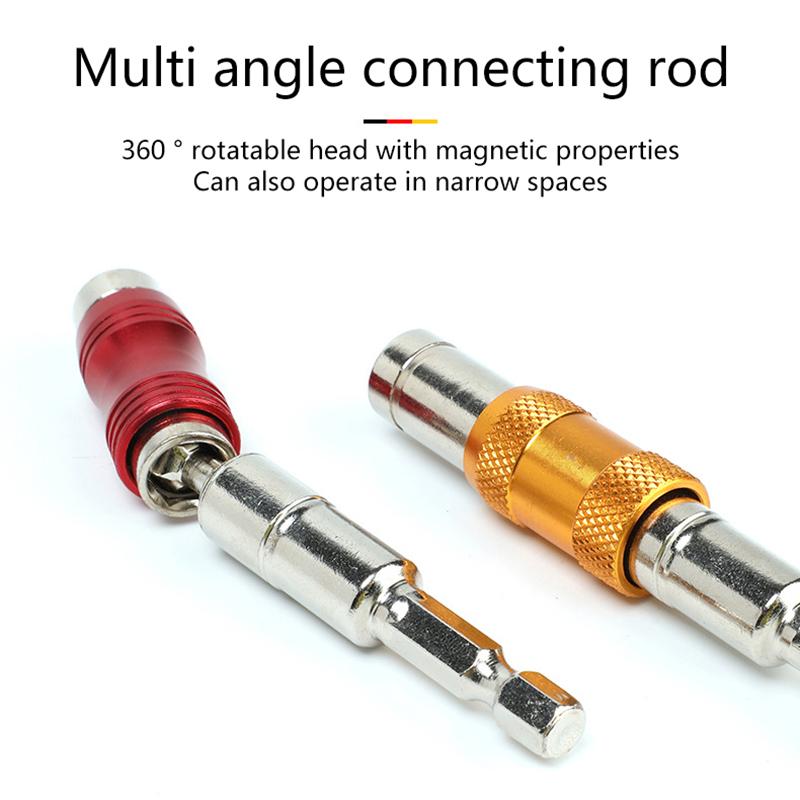 1/4 Inch Hex Magnetic Screw Drill Tip Quick Change Locking Bit Holder Drill Screw Tool Drive Guide Drill Bit Extension Rod