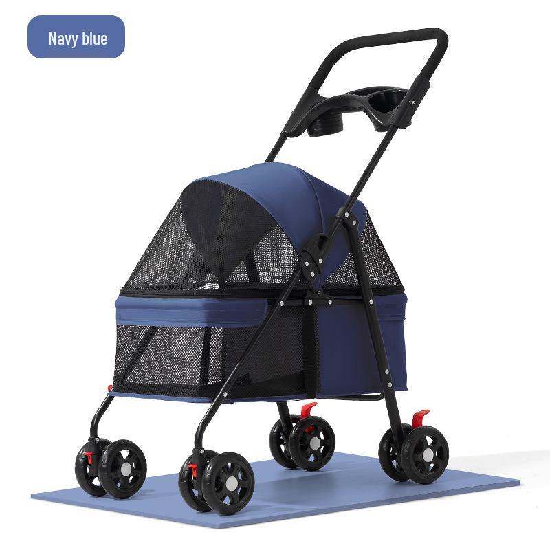 Lightweight Foldable Pet Stroller for Cats and Dogs - Travel and Outdoor Use
