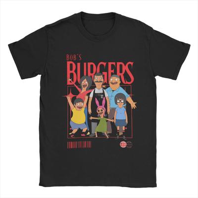 B-Bobs Burgers Anime Hamburger Family Apparel Men Women T Shirts Cotton Tee Graphic Printed  Tops T-shirt