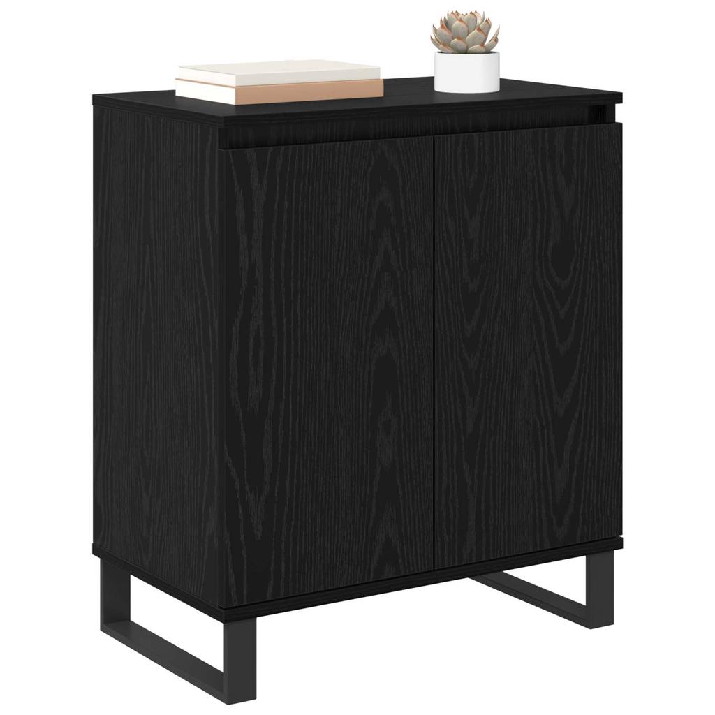 Sideboard in Black Oak Look 60 x 35 x 70 cm Particleboard