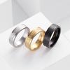 2024 Vintage Römische Ziffern Herrenringe Temperament Mode 6mm Breite Edelstahlringe Für Männer Zirkon Geschenk