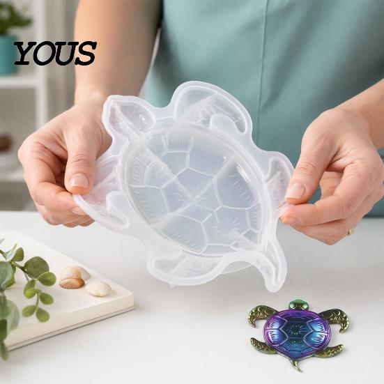 Ocean Themed Resin Art Large Sea Turtle Mold, 3D Silicone Mold for Epoxy Casting, Detailed Marine Craft Animal Molds Wall Hanging Decoration, Coastal