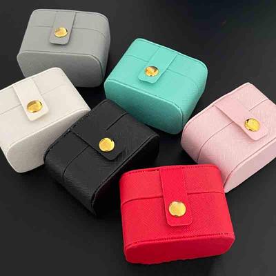 Kleine Knopfaufbewahrung mit Reißverschluss, Juwelier-Organizer, Container-Box, Mini-Schmuck-Organizer, Display, Reise-Schmucketui, tragbare Schmuckschatulle