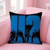 Irish rock Innovative Grandiose Provocative UU2S band Cushion Cover Pillow Case Soft Friendly Fabric  Concealed Zipper