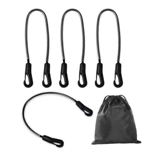 Cinghie per Gambe per Coperta da Cavallo Elastiche di Ricambio con Clip a Doppia Estremità Lunghezza Regolabile da 21" a 28" Cinghie Elastiche per Gambe