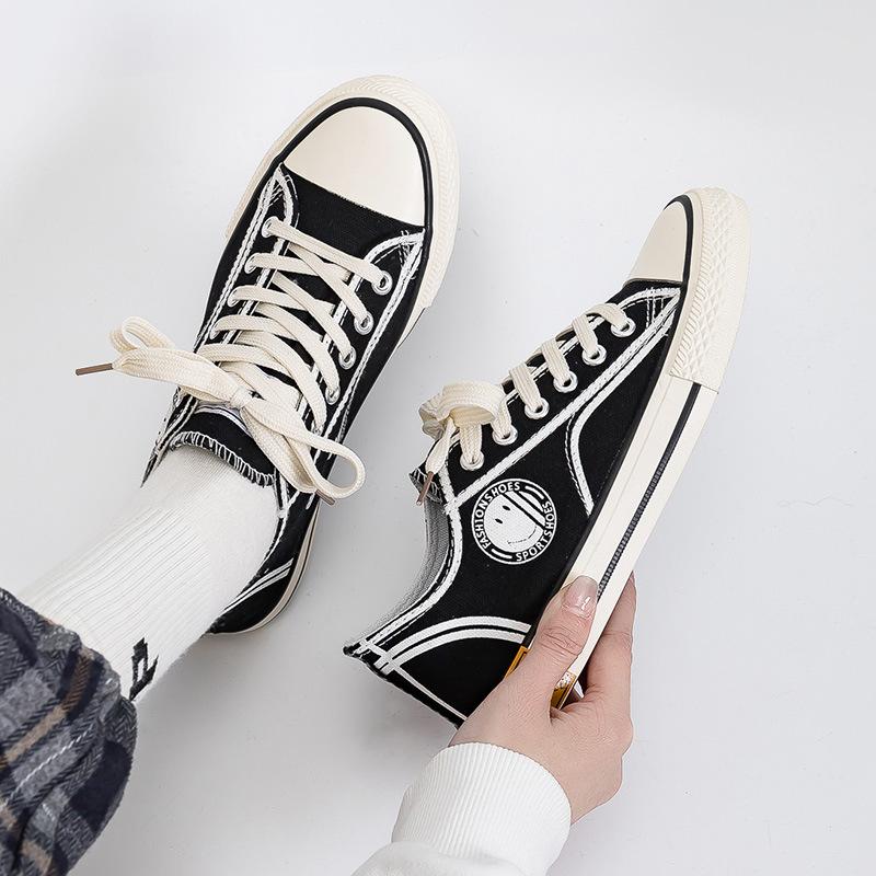 Ins High-top Canvas Shoes Women's Korean Version 2025 Spring and Autumn New Harajuku Ulzzang Retro Student Board Shoes Tide