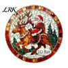 Decorative Chains for Hanging Ornaments Christmas Acrylic Window Decor, 2D Holographic Stained Glass Art Indoor Festive Atmosphere Decor Ornament with